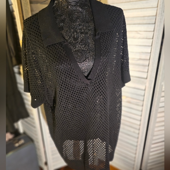 Torrid black knit over shirt - Picture 1 of 6